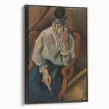 Expressionist Woman in Armchair – Bold Figurative Wall Art