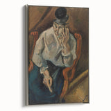 Expressionist Woman in Armchair – Bold Figurative Wall Art