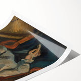 Expressionist Woman in Armchair – Bold Figurative Wall Art