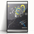 Abstract Geometric Modern Wall Art - Bold Black and Yellow Print