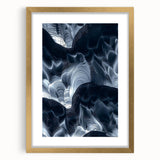Framed landscape artwork depicting a serene cave scene with gold accents, elegantly matted for a sophisticated display in home decor. This piece enhances any room's aesthetic.