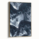 Framed canvas artwork showcasing a stunning landscape with caves, highlighted by a gold side view, perfect for enhancing home decor and interior design.