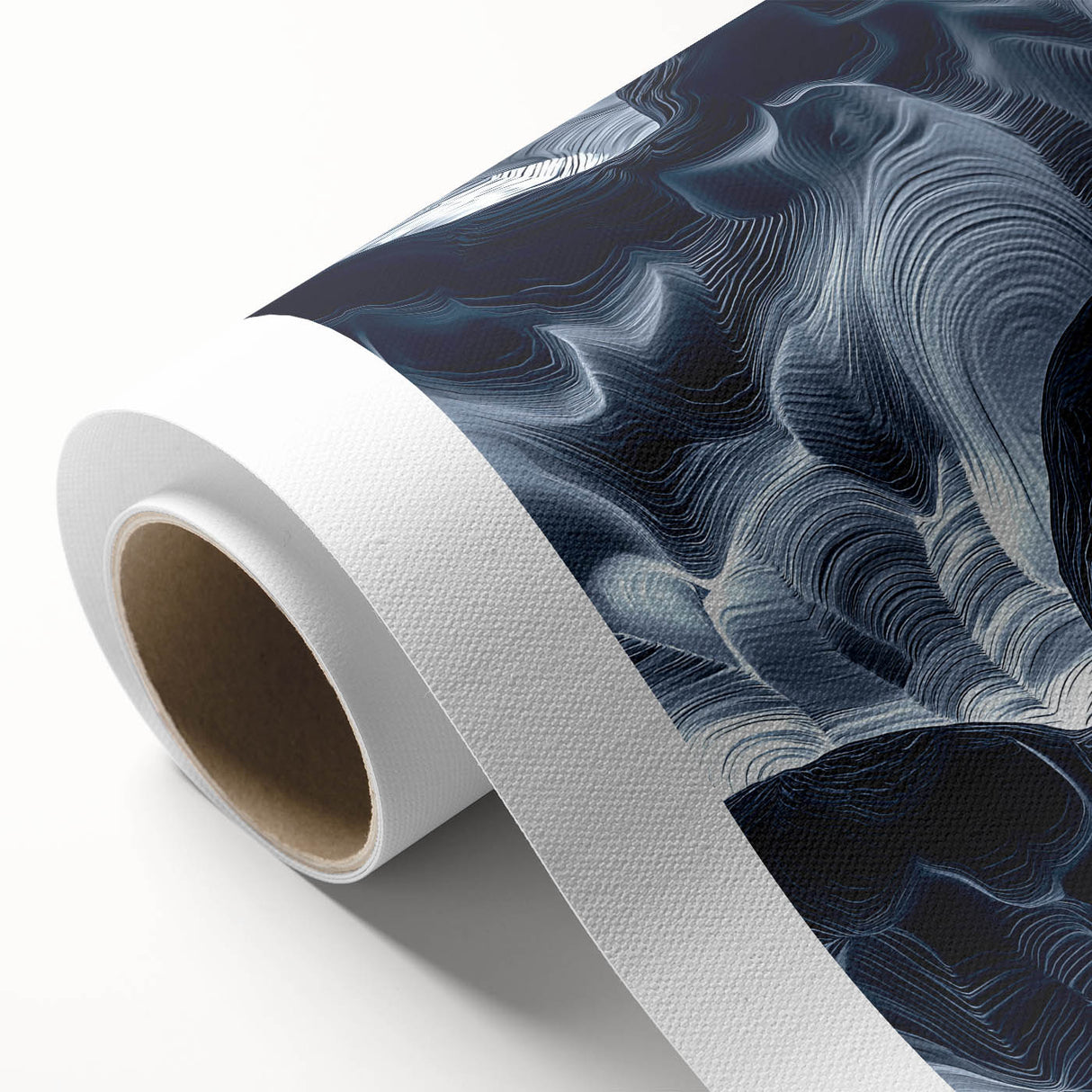 Stunning rolled canvas artwork showcasing vibrant landscapes and intricate cave designs, beautifully packaged in a durable cardboard tube, perfect for home decor.