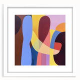 Abstract geometric frame with a white mat, showcasing a minimalist design, perfect for modern decor. Ideal for displaying artwork or photographs, enhancing interior aesthetics.