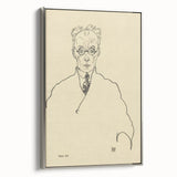 Striking Art Deco Wall Art - Minimalist Portrait of Franz Blei in Ink