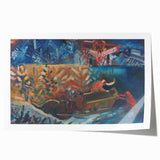 Expressionist Compassion Scene – Carrying the Sick Canvas Wall Art