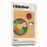 Acrylic print of various colorful food dishes, ideal for dining room decor.