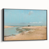 Impressionist Beach Wall Art - Degas Low Tide Seascape, Framed Print