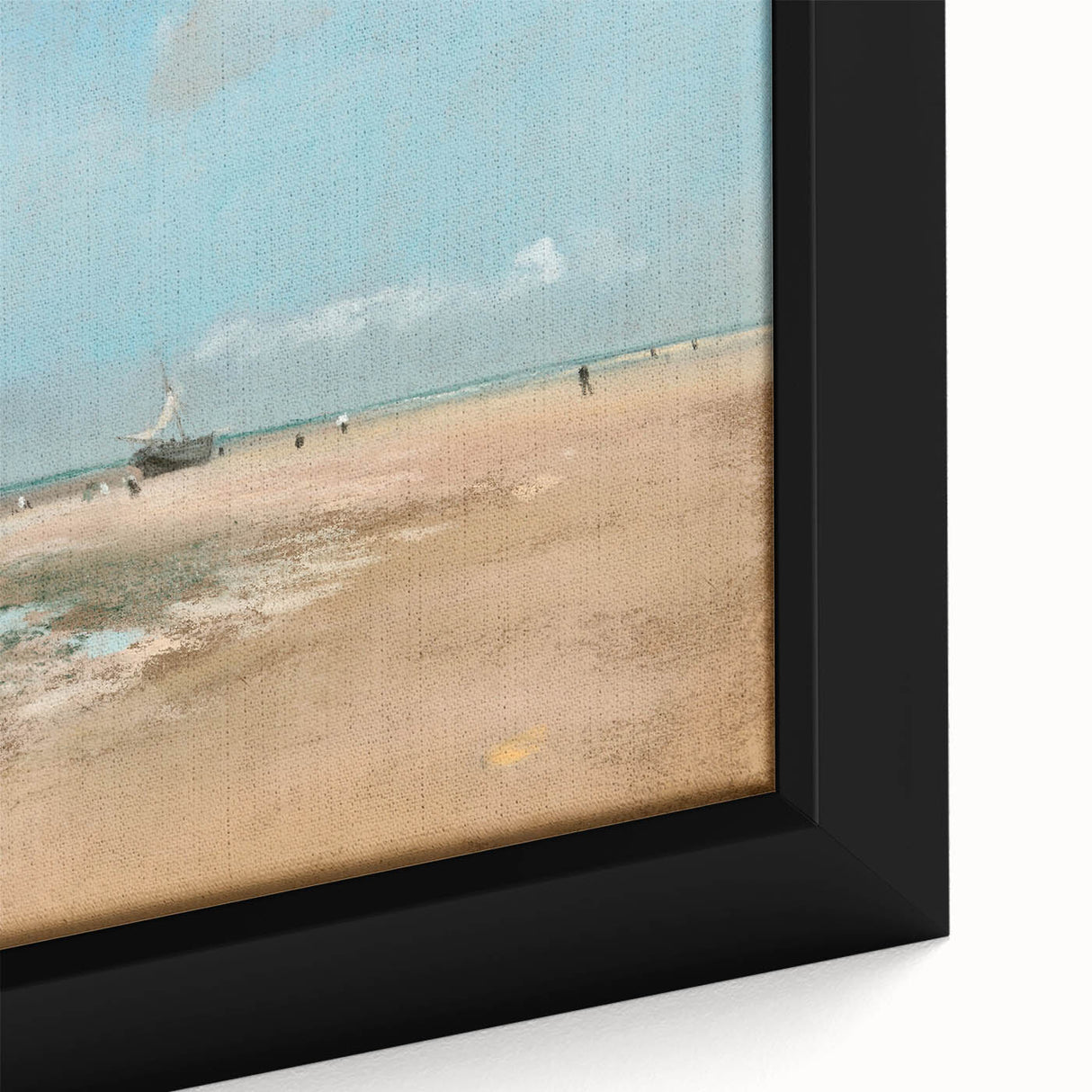 Impressionist Beach Wall Art - Degas Low Tide Seascape, Framed Print
