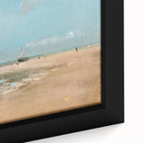 Impressionist Beach Wall Art - Degas Low Tide Seascape, Framed Print