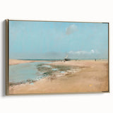 Impressionist Beach Wall Art - Degas Low Tide Seascape, Framed Print