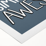 Simply Awesome Boys Room Wall Art – Kids Wall Art Prints for Playroom