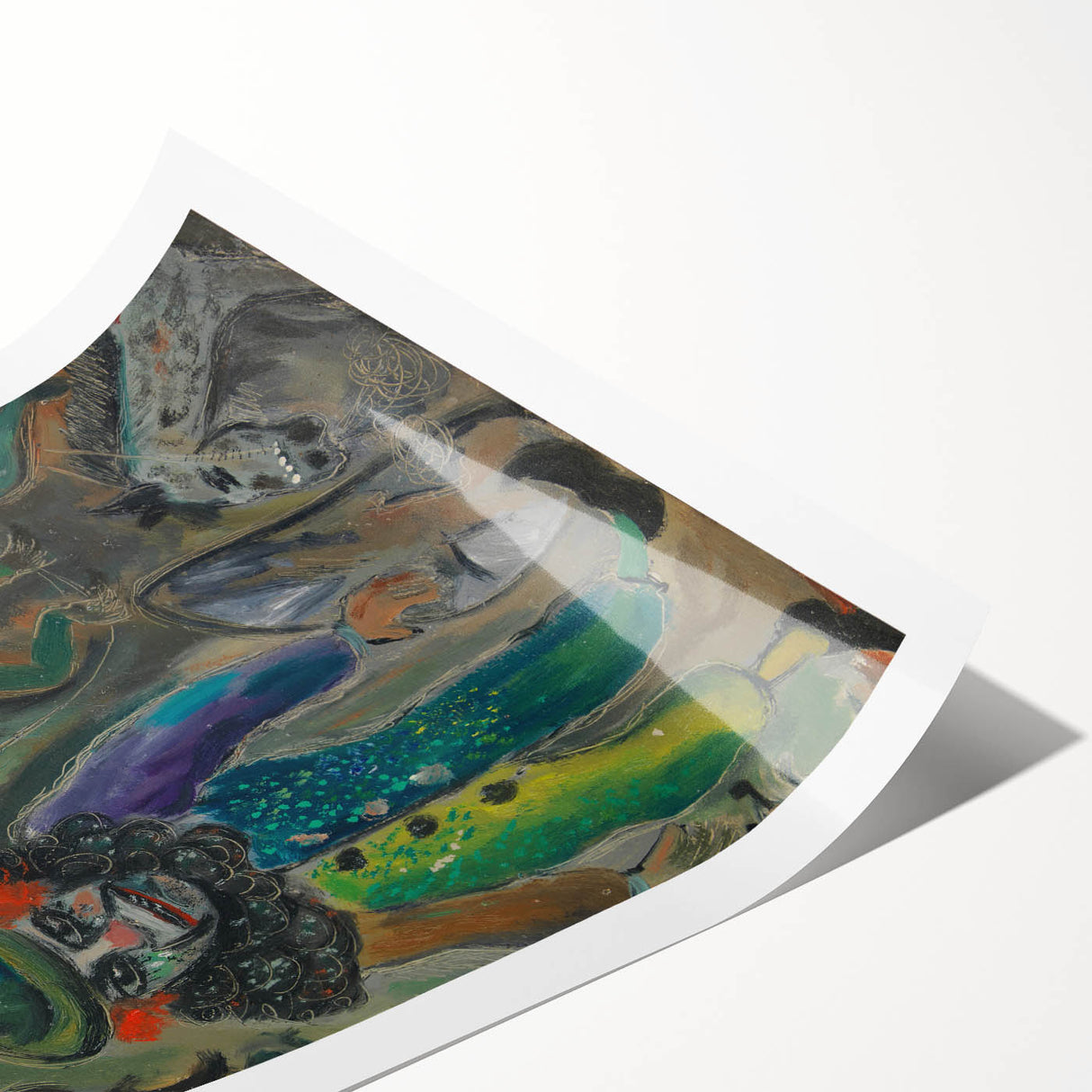 Expressive Circus Scene Art Print – Modern Clown & Performers Design