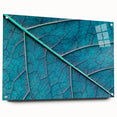 Close-up of green leaves on acrylic glass, ideal for dining room or bedroom wall art.