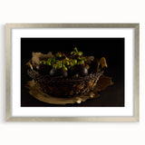 Rustic Mangosteen Basket Art – Vintage Kitchen Still Life Print