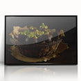 Rustic Mangosteen Basket Art – Vintage Kitchen Still Life Print