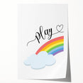 Play Rainbow Wall Art - Kids Inspirational Playroom Decor