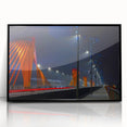 Large abstract wall art featuring a mid-century modernist style scene of Europe.