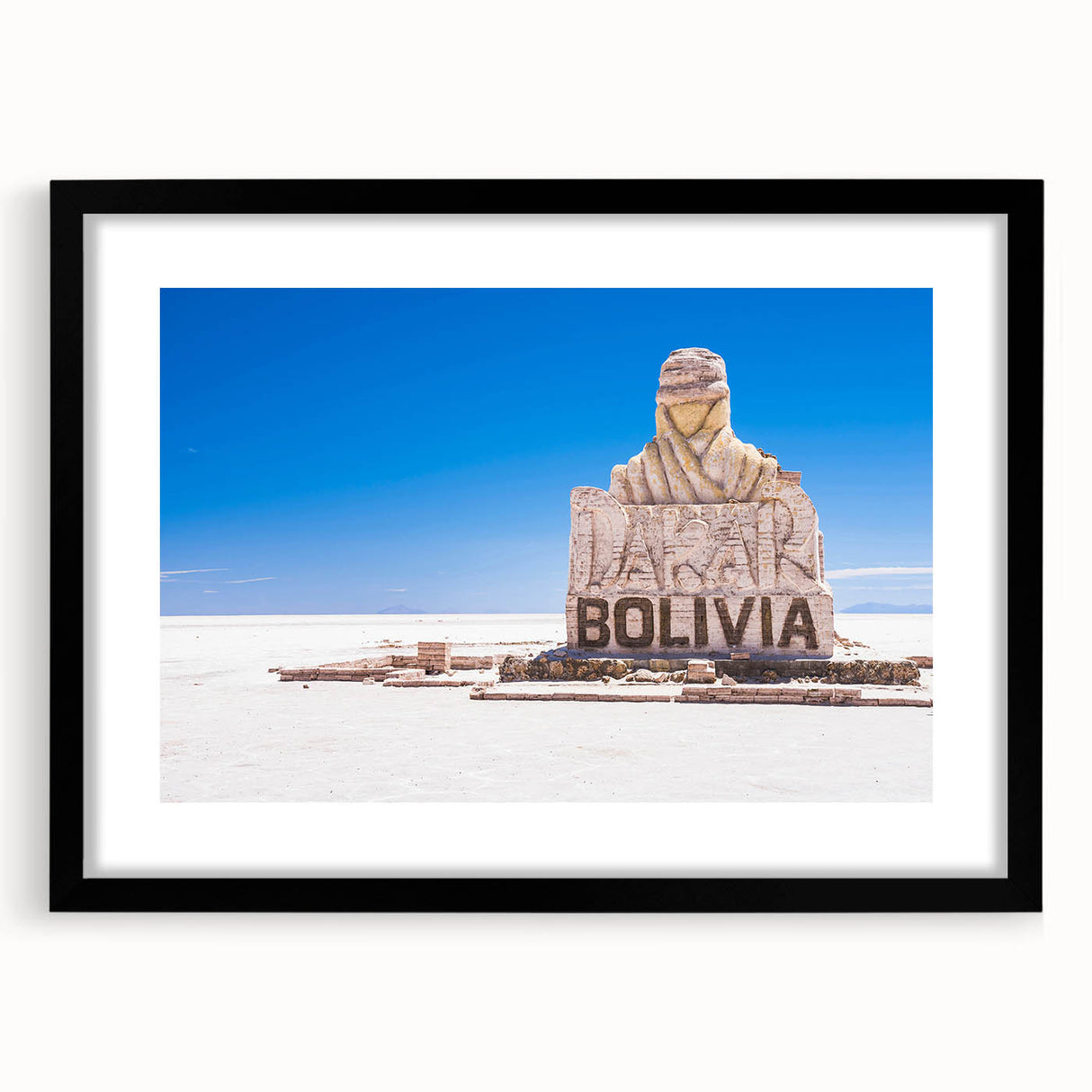 Colorful abstract art print of a Bolivian landscape in vibrant hues on a textured, extra large canvas.