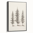Black and white vintage poster art on framed canvas depicting a winter landscape, ideal for bedroom decor.