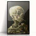 Large abstract wall art on acrylic, featuring swirling blue and yellow tones, framed in black.