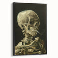 Black and white vintage landscape painting on a framed canvas, ideal for bedroom wall decor.