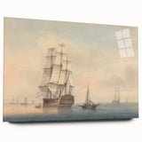 Romantic Art Prints: A Warship Preparing to Leave the Anchorage