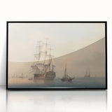 Romantic Art Prints: A Warship Preparing to Leave the Anchorage