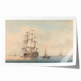Romantic Art Prints: A Warship Preparing to Leave the Anchorage