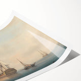 Romantic Art Prints: A Warship Preparing to Leave the Anchorage