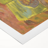 Expressionist Woman with Basket – Vibrant Figurative Wall Art