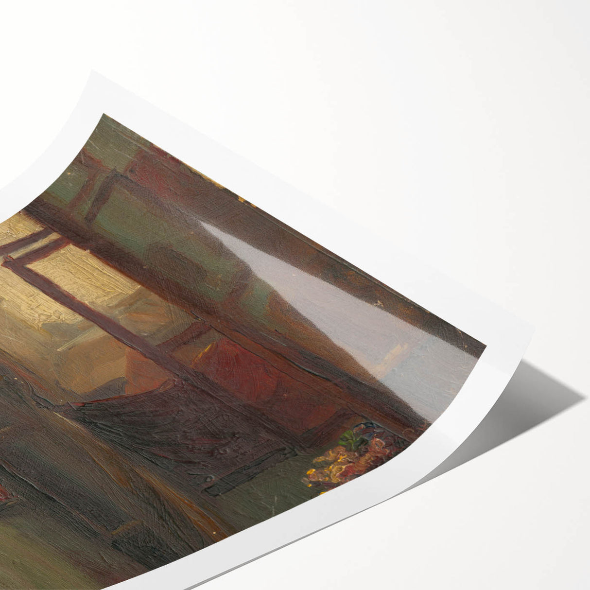 Rustic Modern Wall Art – Atmospheric Window Scene with Warm Tones