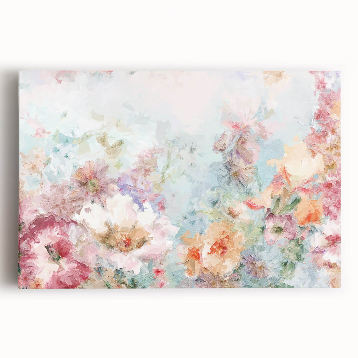 Elegant Floral Abstract - Modern Living Room Canvas Wall Art