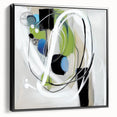 Abstract Art Prints – Modern Green and Blue Geometric Wall Design