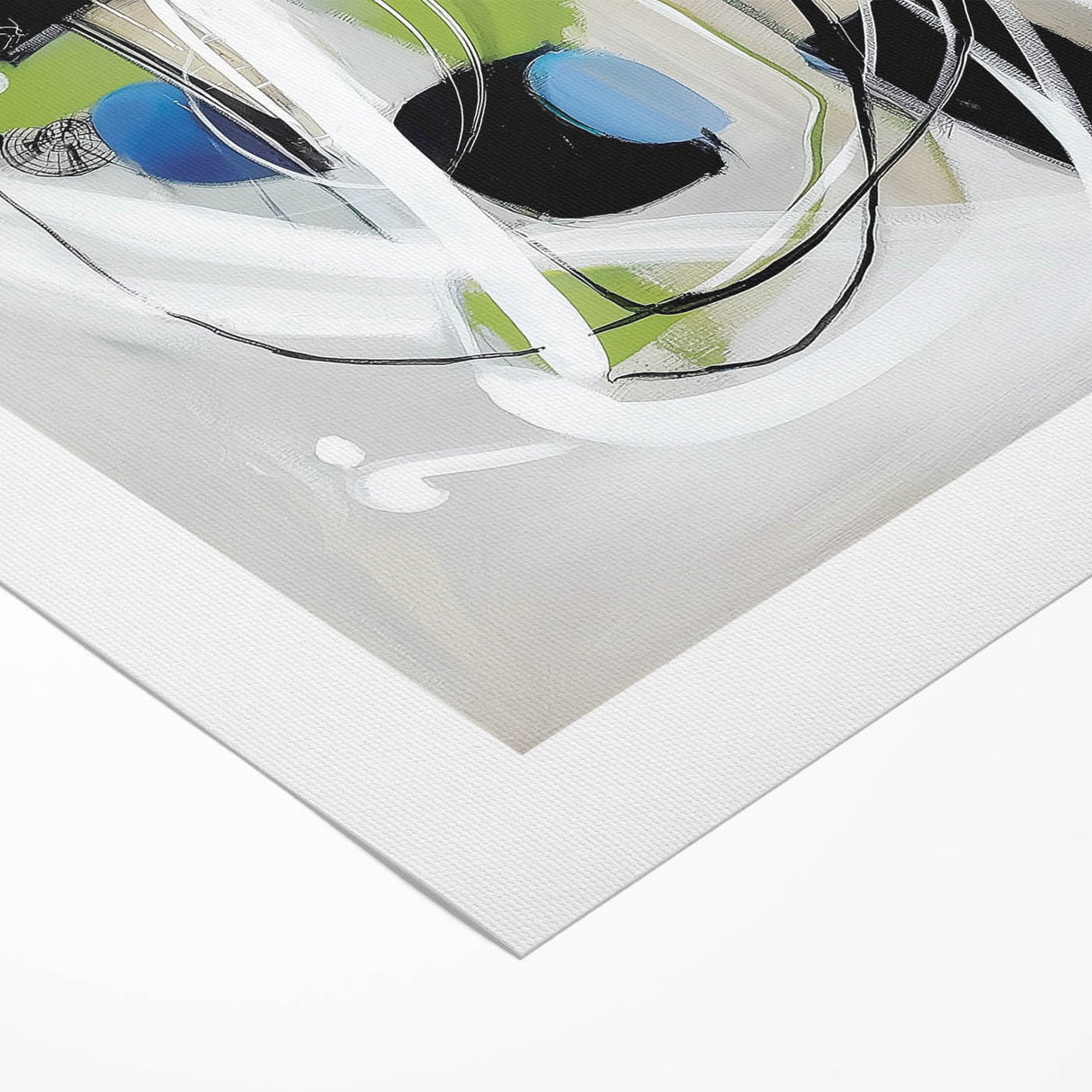 Abstract Art Prints – Modern Green and Blue Geometric Wall Design