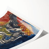 Expressionist Woman and Child – Vibrant Figurative Wall Art