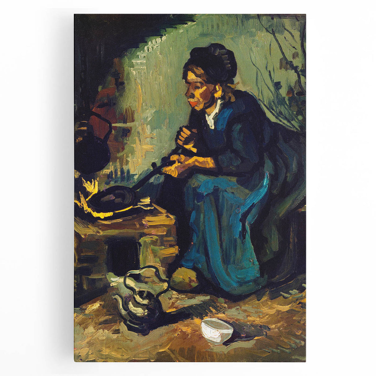 Impressionism Wall Art: Peasant Woman Cooking by Vincent van Gogh Prints