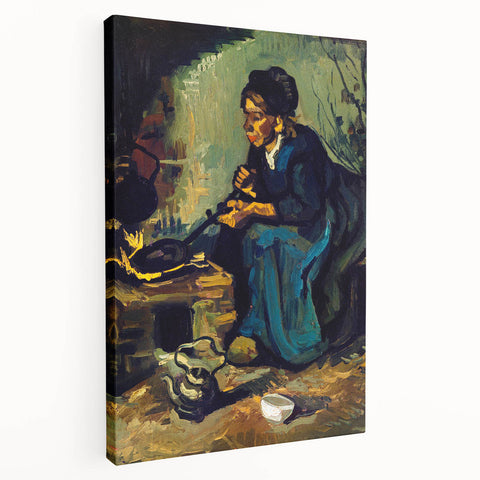 Impressionism Wall Art: Peasant Woman Cooking by Vincent van Gogh Prints