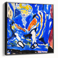 Vibrant Modern Wall Art – Colorful Abstract Painting of Child Reading