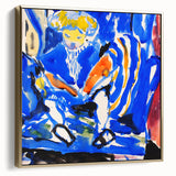 Vibrant Modern Wall Art – Colorful Abstract Painting of Child Reading