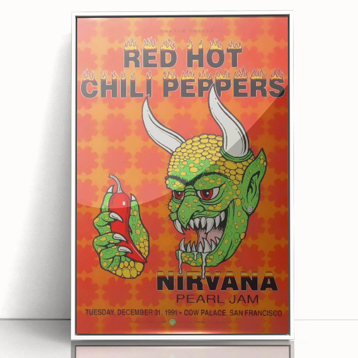 Red Hot Chili Peppers Nirvana Concert Poster | Vintage Rock Art