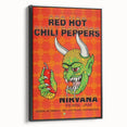 Red Hot Chili Peppers Nirvana Concert Poster | Vintage Rock Art