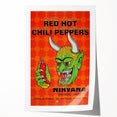 Red Hot Chili Peppers Nirvana Concert Poster | Vintage Rock Art