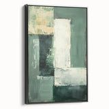 Framed minimalist abstract wall art showcasing a sleek black design, viewed from the side, perfect for modern home decor and artistic spaces.
