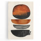 Abstract minimalist wall art on stretched canvas, showcasing soft pastel colors and geometric patterns, perfect for modern home decor. Ideal for creating a serene atmosphere in living spaces.