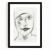 Expressionist Art - "Woman's Head" by Leo Gestel - Charcoal Portrait