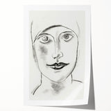 Expressionist Art - "Woman's Head" by Leo Gestel - Charcoal Portrait