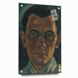 Modern Portrait Wall Art - Expressive Self-Portrait with Dark Tones