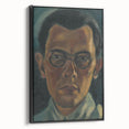 Modern Portrait Wall Art - Expressive Self-Portrait with Dark Tones