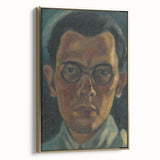 Modern Portrait Wall Art - Expressive Self-Portrait with Dark Tones
